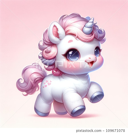AI-generated content. Cute baby unicorn. water colour, Generative AI AI-generated content. Cute baby unicorn. water colour, Generative AI 109671078