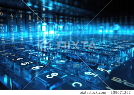 AI-generated content. Big data on internet upload and download progress. futuristic digital technology .Generative AI 109671292