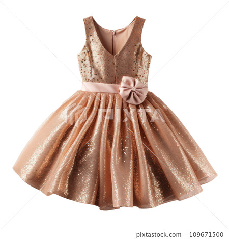 glitter party dress isolated 109671500