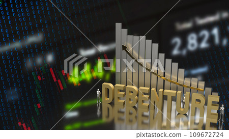 The Debenture text for Business concept 3d rendering. 109672724