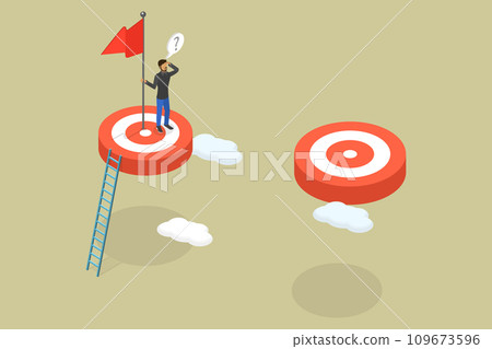 3D Isometric Flat Vector Illustration of Challenge Achievement 109673596