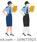 女警全身手繪插畫 109673925