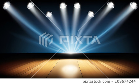 舞台被聚光燈照亮 舞台被聚光燈照亮 109674244