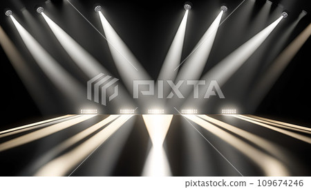 舞台被聚光燈照亮 109674246