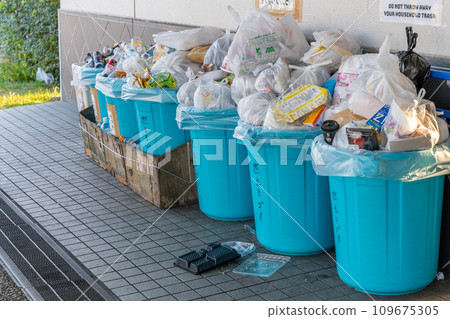 Overflowing garbage collection point, separate collection 109675305