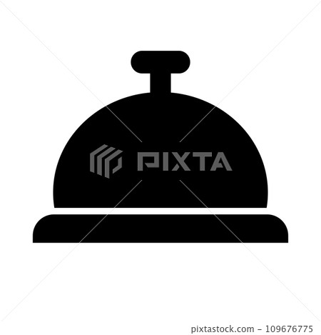 Call bell silhouette icon. vector. 109676775