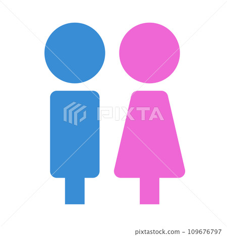 Modern men's and women's toilet icon set. vector. 109676797