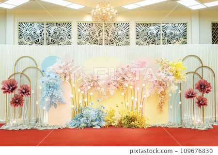 wedding ceremony beautiful background indoor wedding ceremony beautiful background indoor 109676830