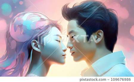 兩人面對面的AI生成 兩人面對面的AI生成 109676986