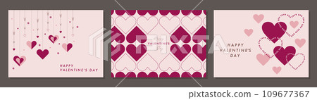 Valentine's Day Banner Set Template Frame Background Heart Vector Illustration Stylish Valentine's Day Banner Set Template Frame Background Heart Vector Illustration Stylish 109677367