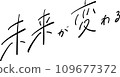 The future will change handwritten letters vector 109677372