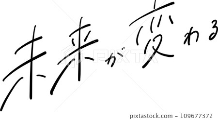 The future will change handwritten letters vector 109677372