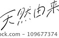 Naturally derived handwritten characters vector 109677374