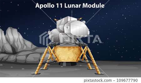 Apollo 11 Lunar Module on Moon Surface Apollo 11 Lunar Module on Moon Surface 109677790