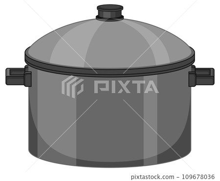 A pot with lid on white background 109678036