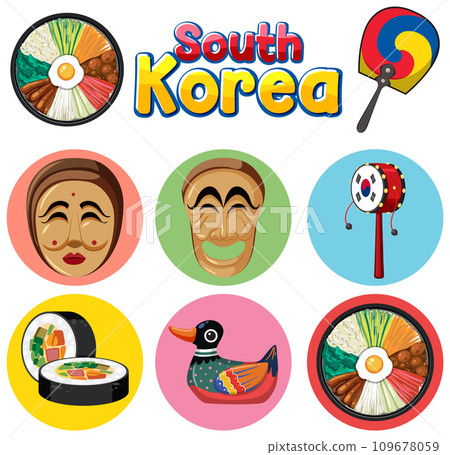 Korean element nation tradition symbol 109678059