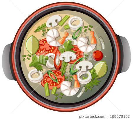 Spicy Thai Tom Yum soup 109678102