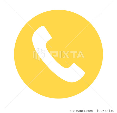 simple yellow phone mark 109678130