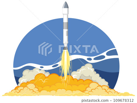 Rocket Launching into Space Concept 109678312