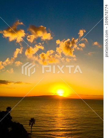 日落 大海 日落 109678774