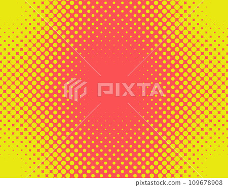 Halftone frame background red/yellow 109678908