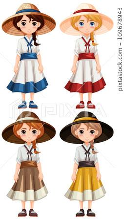 Cute Woman Wearing Asian Dress Cute Woman Wearing Asian Dress 109678943