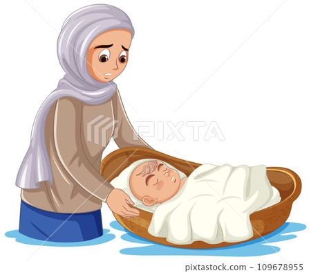 Infant Moses in the Basket: A Religious Bible Story Infant Moses in the Basket: A Religious Bible Story 109678955