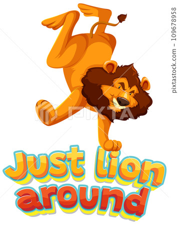 Just Lion Around: A Hilarious Animal Cartoon Just Lion Around: A Hilarious Animal Cartoon 109678958