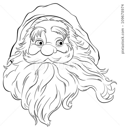 Santa Claus Cartoon Portrait: Festive Vector Illustration 109678974
