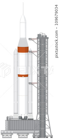 Rocket Launch Scaffolding Vector 109679034