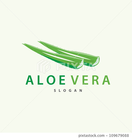 Aloe Vera Logo Design Simple Illustration Health Herbal Plant Grass Aloe Vera Logo Design Simple Illustration Health Herbal Plant Grass 109679088