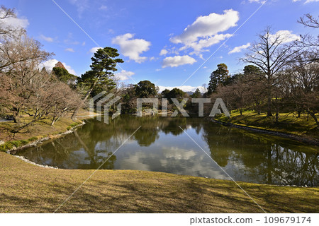 京都仙洞 御所 北池 如音禦所 冬景 京都仙洞 御所 北池 如音禦所 冬景 109679174
