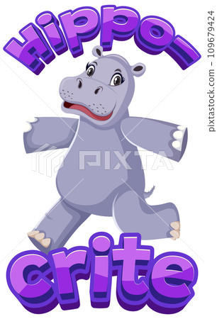 Hippo-crite: A Funny Animal Cartoon Picture Pun Hippo-crite: A Funny Animal Cartoon Picture Pun 109679424