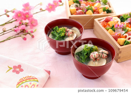 女兒節蛤蜊湯油菜花 109679454