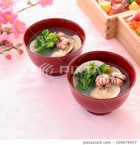 Doll's Festival Clam Soup Rape Flowers Doll's Festival Clam Soup Rape Flowers 109679457