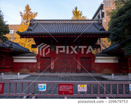 Akamon, University of Tokyo in late autumn 109679753