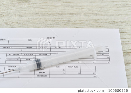 hospital receipt hospital receipt 109680336