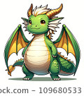 可愛的動漫風格龍 109680533