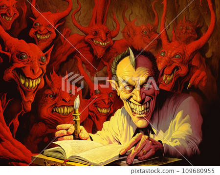 惡魔插畫 109680955