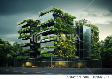 Metropolis friendly ecology mega city buildings and towers, green environment city center metropolis, Green garden in modern city, forest and garden in midtown, greenery skyscraper, Generative Ai Metropolis friendly ecology mega city buildings and towers, green environment city center metropolis, Green garden in modern city, forest and garden in midtown, greenery skyscraper, Generative Ai 109681284