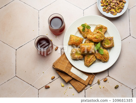 Turkish traditional baklava Turkish traditional baklava 109681385