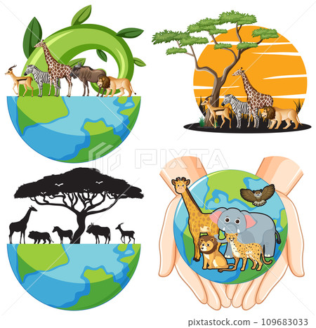 Set of mix wild animal Set of mix wild animal 109683033