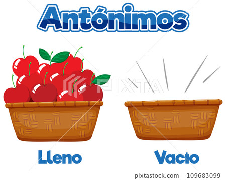 Educational Antonyms: Spanish Picture Word Card of Bajo and Alta 109683099