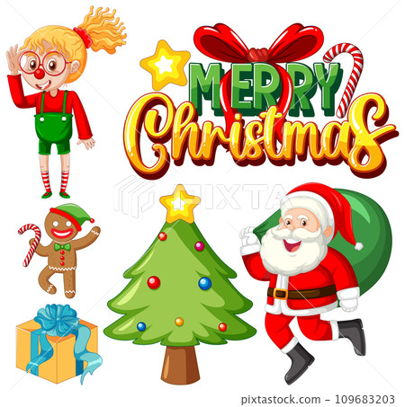 Merry Christmas Object Decoration Item Collection 109683203