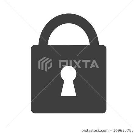 simple black padlock 109683793