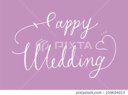 hand lettering wedding card 109684013