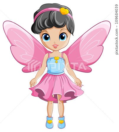 Cute simple cartoon fairy - Stock Illustration [109684039] - PIXTA