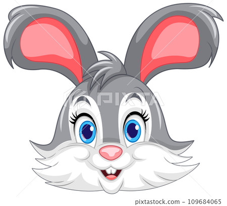 Cute Rabbit Cartoon Character Vector 109684065