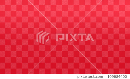 Japanese pattern background checkered pattern red gradation 16:9 Japanese pattern background checkered pattern red gradation 16:9 109684400
