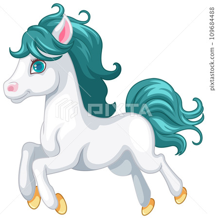 Cute Unicorn Cartoon Character 109684488